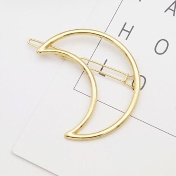 Boho "Moon Phase" Minimalist Crescent Hair Clip - Picture 8 of 11